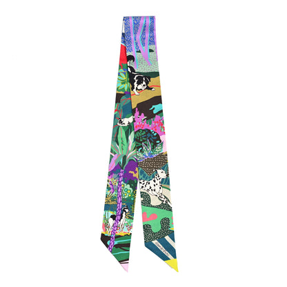 Hermes Silk En Liberte Twilly Vert Cyclamen Multicolor 2 of 3