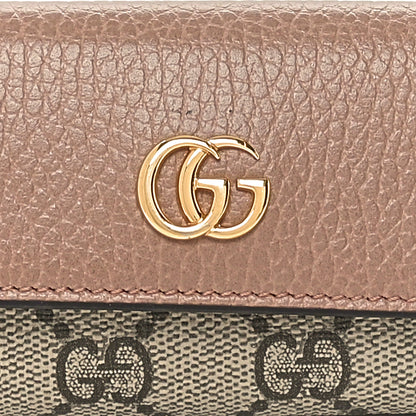 Gucci Dollar Calfskin GG Supreme Monogram GG Marmont 6 Key Holder Case Porcelain Rose Beige Ebony 7 of 7