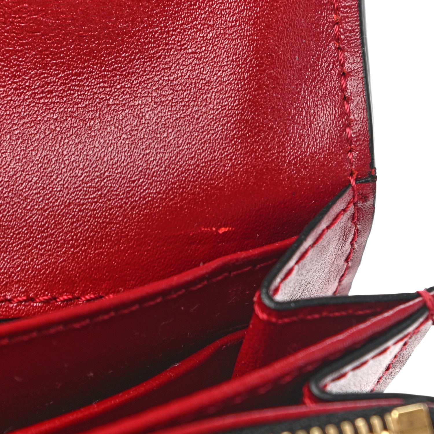 Burberry Signature Grain Calfskin Check Embossed Continental Wallet Military Red 11 of 11