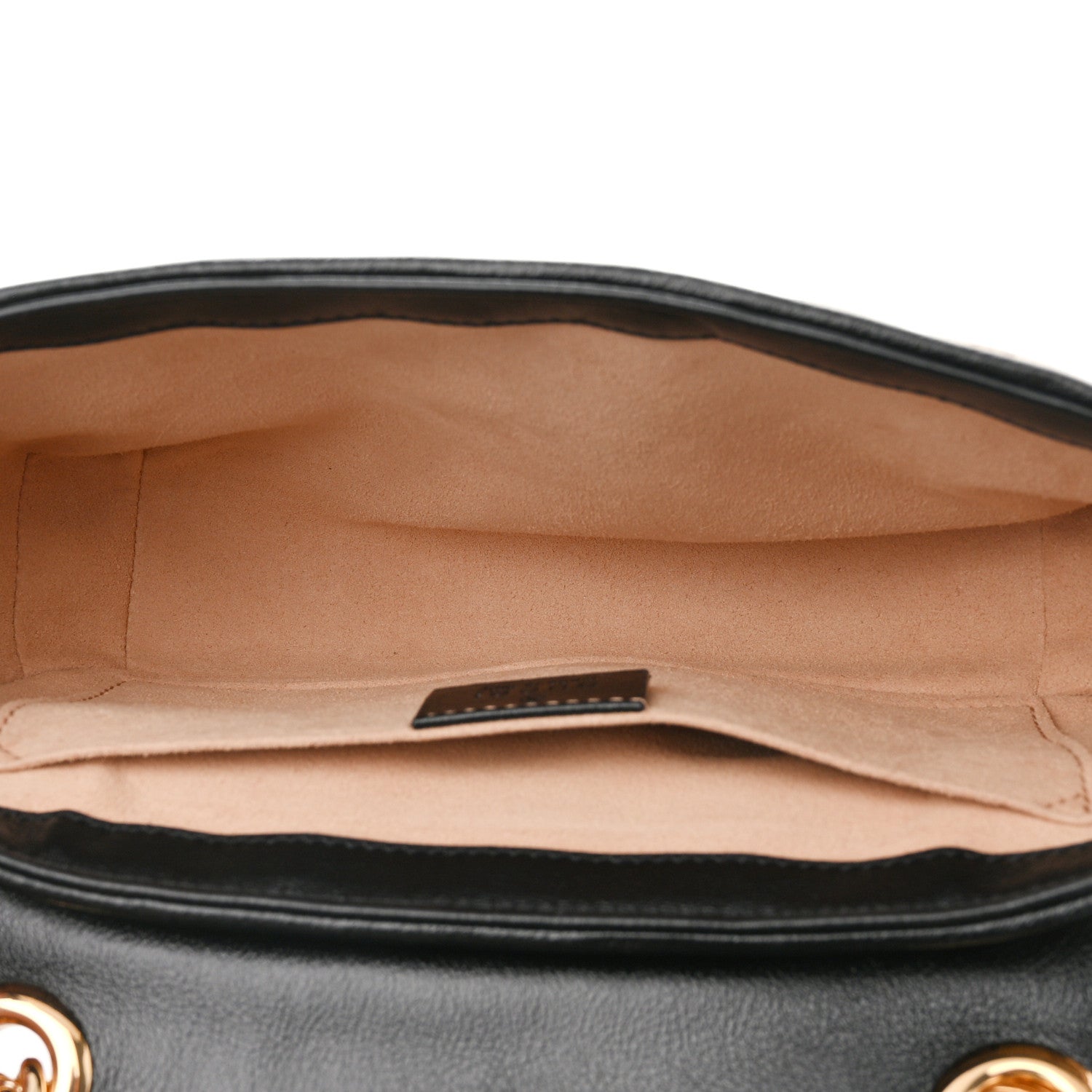 Gucci Monogram Matelasse Diagonal Mini GG Marmont Shoulder Bag Beige Black 5 of 11