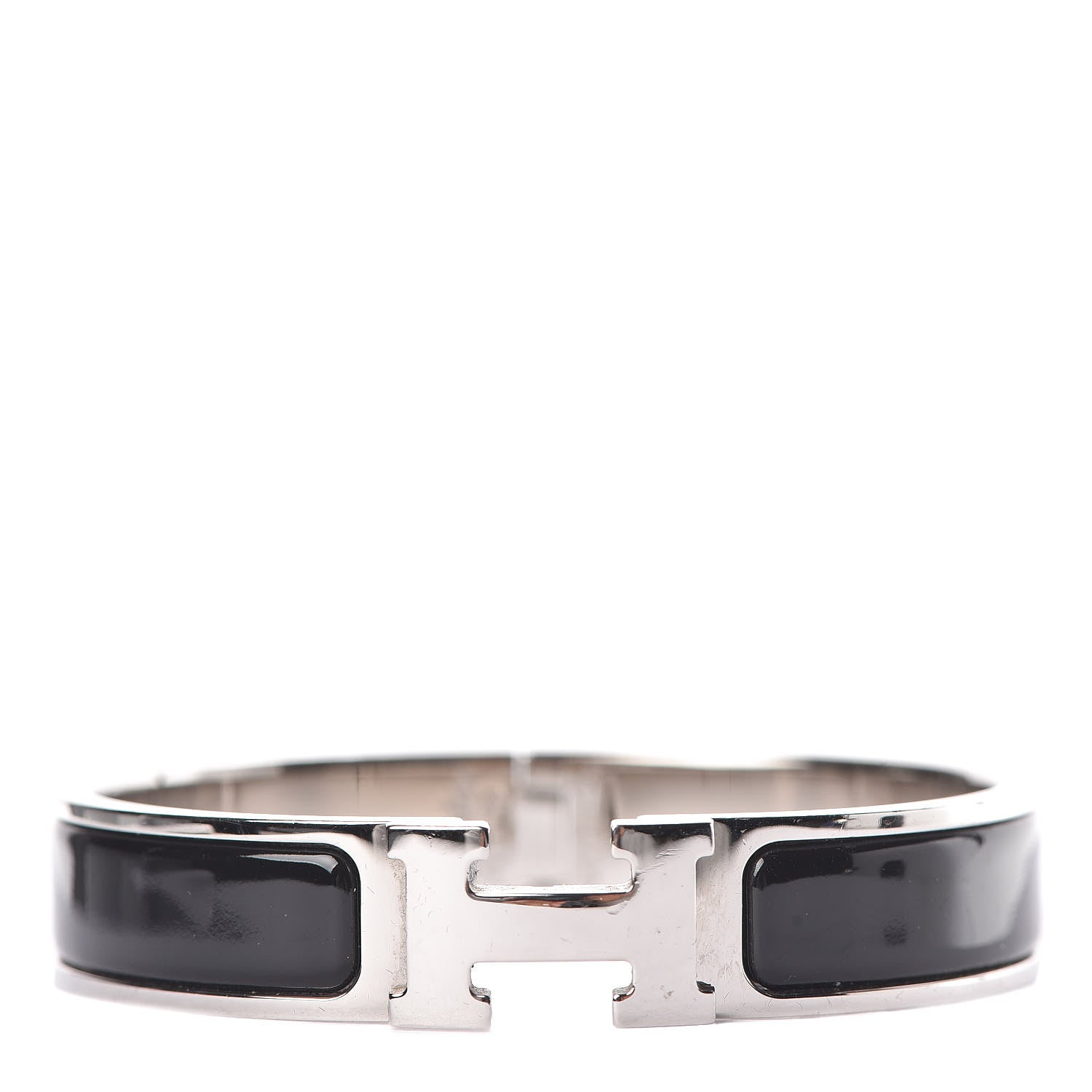Hermes Enamel Narrow Clic Clac H Bracelet PM Black 1 of 5