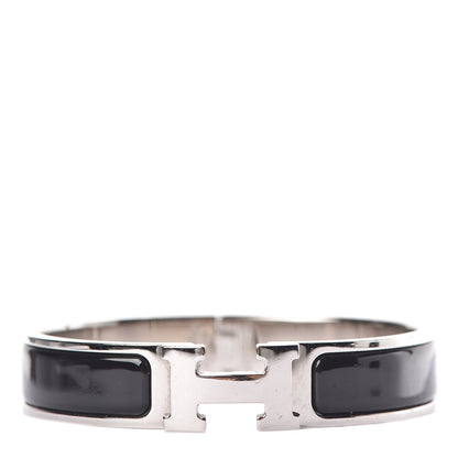 Hermes Enamel Narrow Clic Clac H Bracelet PM Black 1 of 5