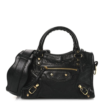 Balenciaga Agneau Classic Gold Hardware Mini City Black 1 of 12