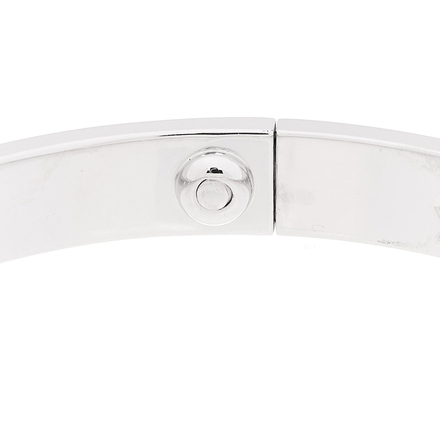 18K White Gold 10 Diamond LOVE Bracelet 17