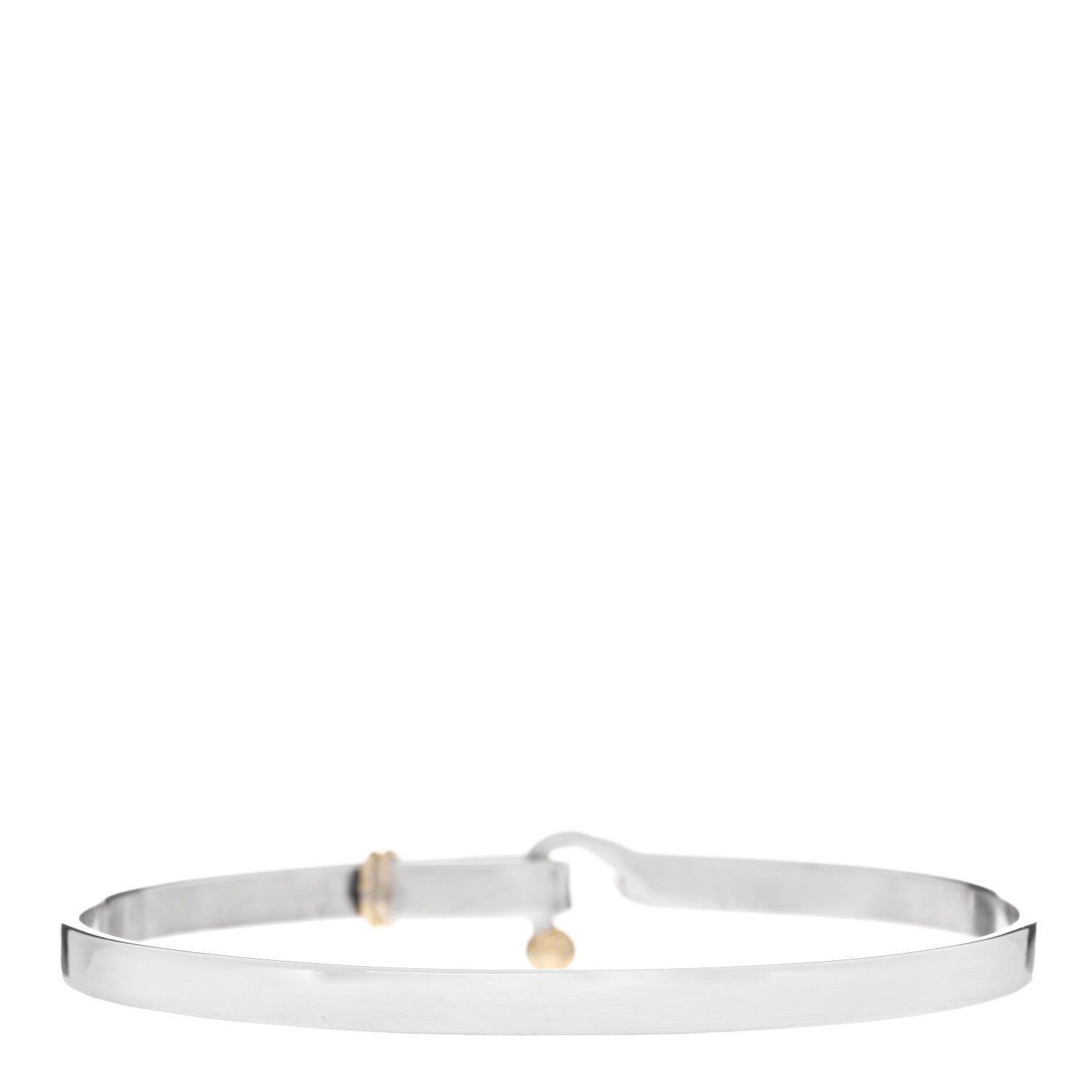 Tiffany Sterling Silver 18K Yellow Gold Hook Eye Bangle Bracelet 2 of 3
