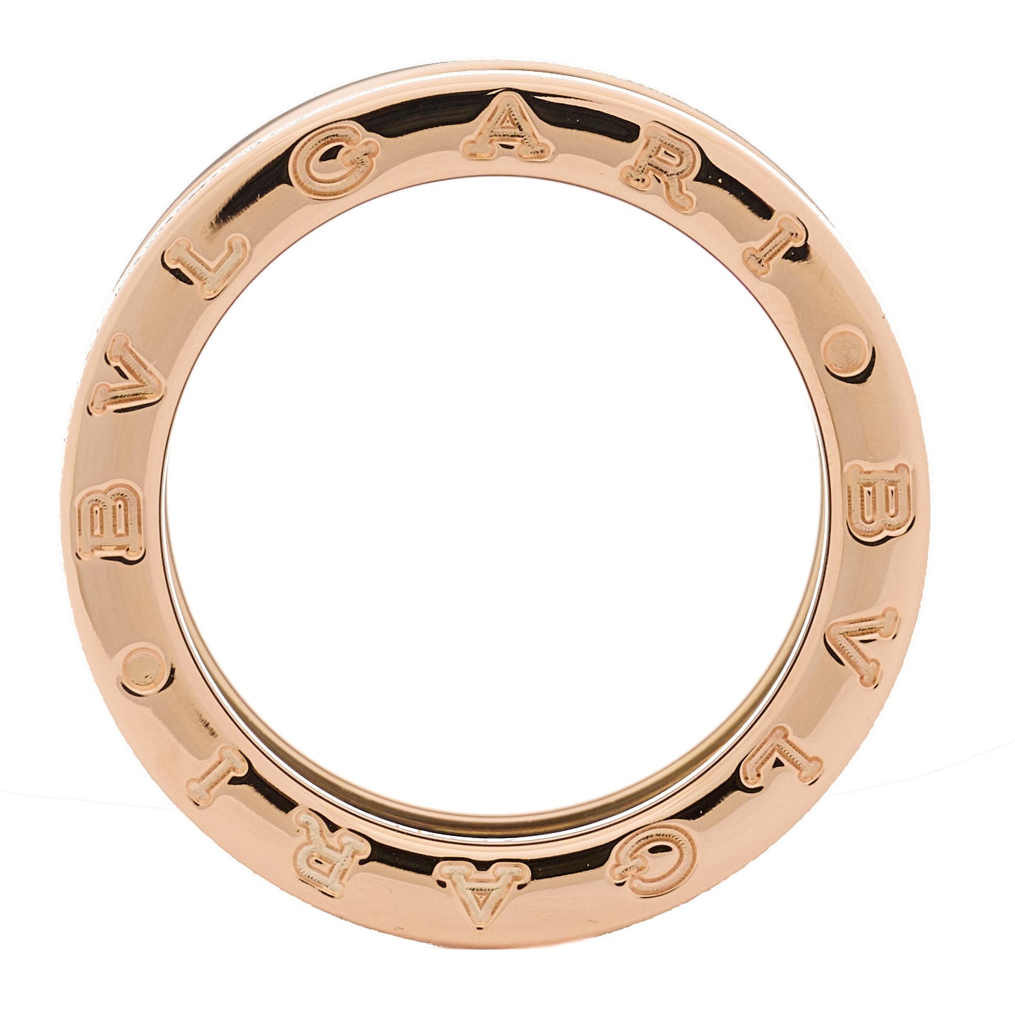 18K Rose Gold Black Ceramic B.Zero1 Four-Band Ring 53 6.25