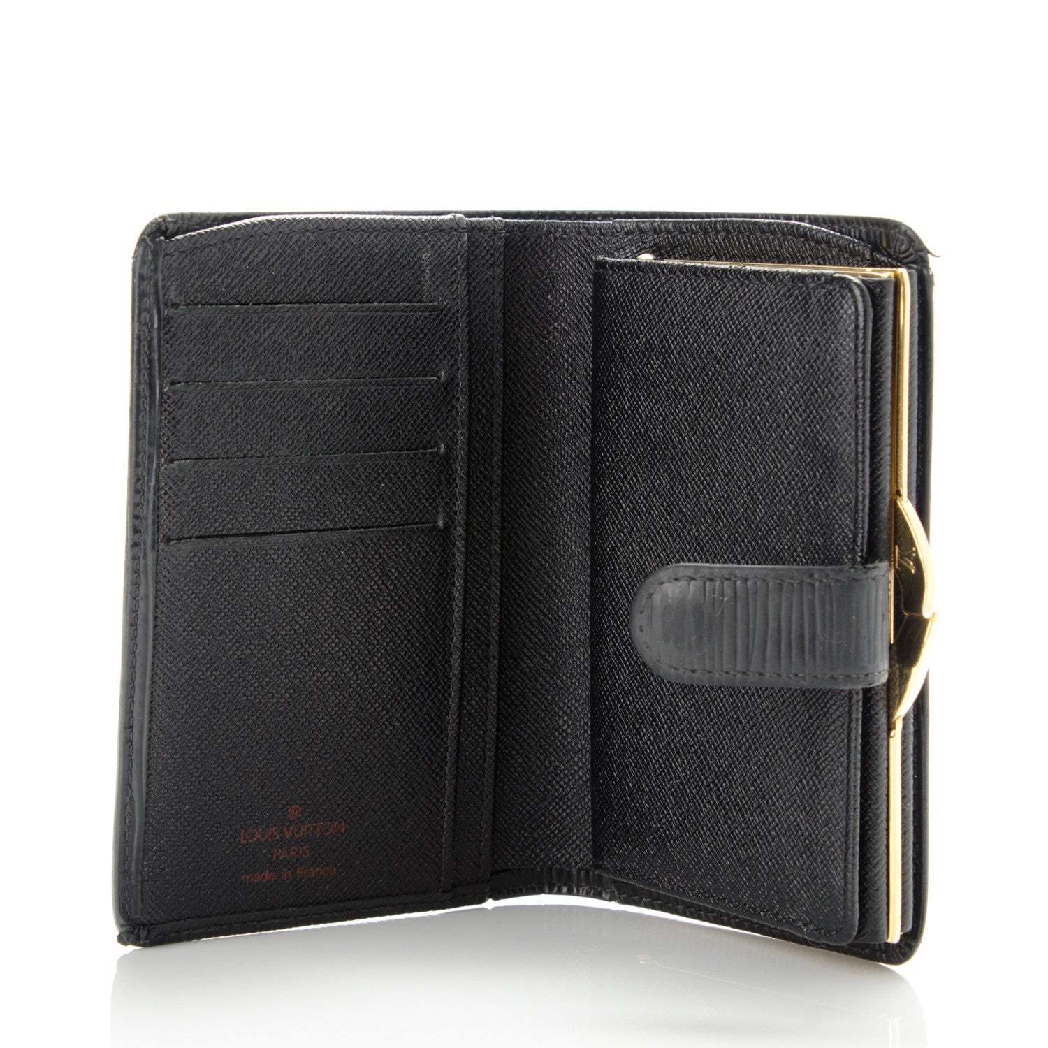 Louis Vuitton Epi French Purse Wallet Black 5 of 9