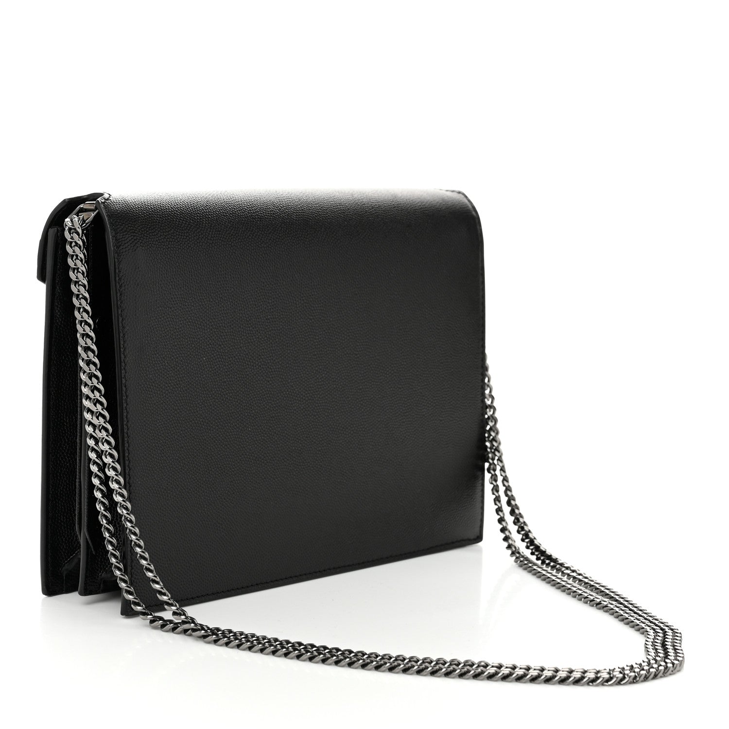 Saint Laurent Grain De Poudre Monogram Cassandra Clasp Bag Black 3 of 10