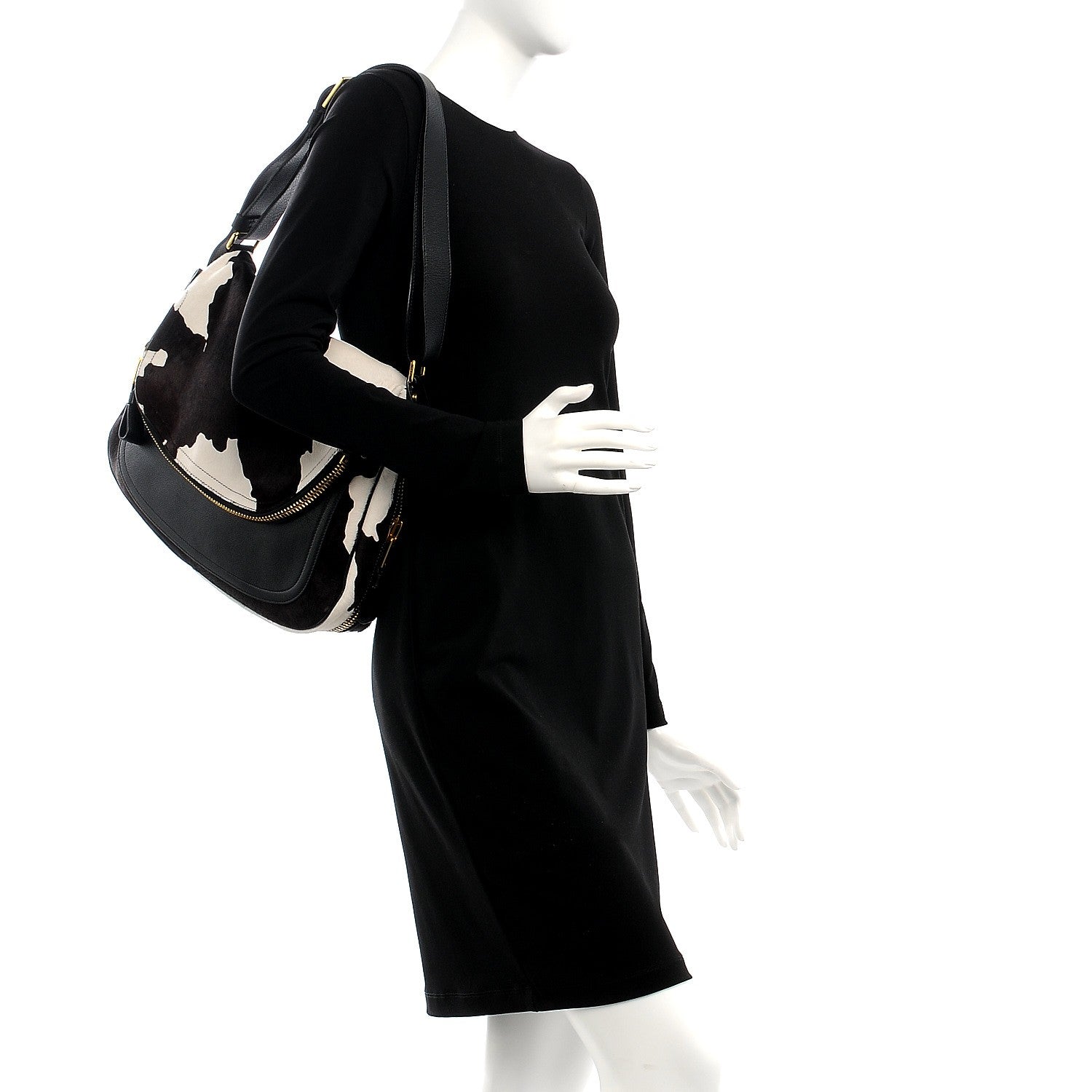 Tom Ford Calfskin Calf Hair Large Jennifer Brown White 2 of 6