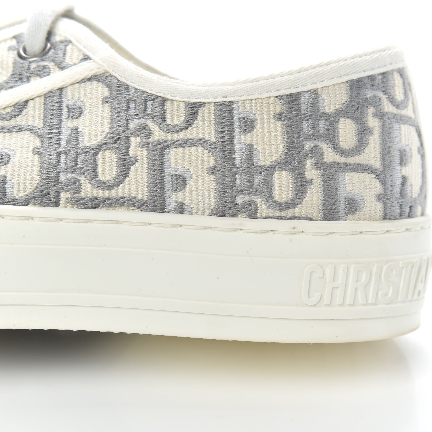 Christian Dior Canvas Oblique Walk'N'Dior Low Top Sneakers 36 Grey Stone 8 of 10