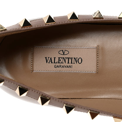 Valentino Garavani Patent Rockstud Ballerina Flats 37.5 Poudre 7 of 8