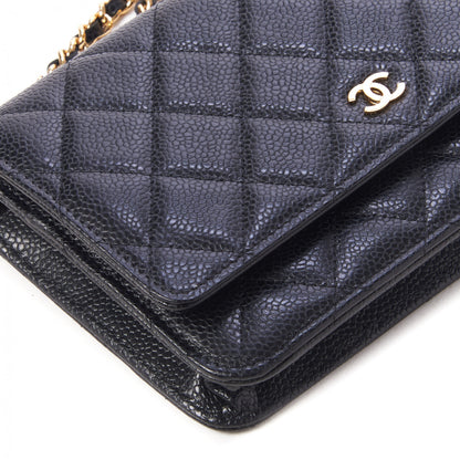 Chanel Caviar Quilted Wallet On Chain WOC Black 9 of 11