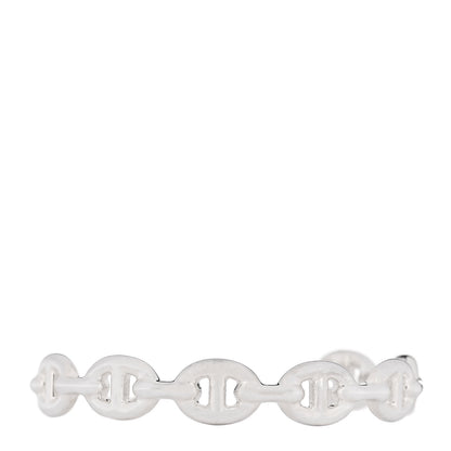 Hermes Sterling Silver MM Chaine d'Ancre Enchainee Cuff Bracelet SH 1 of 5