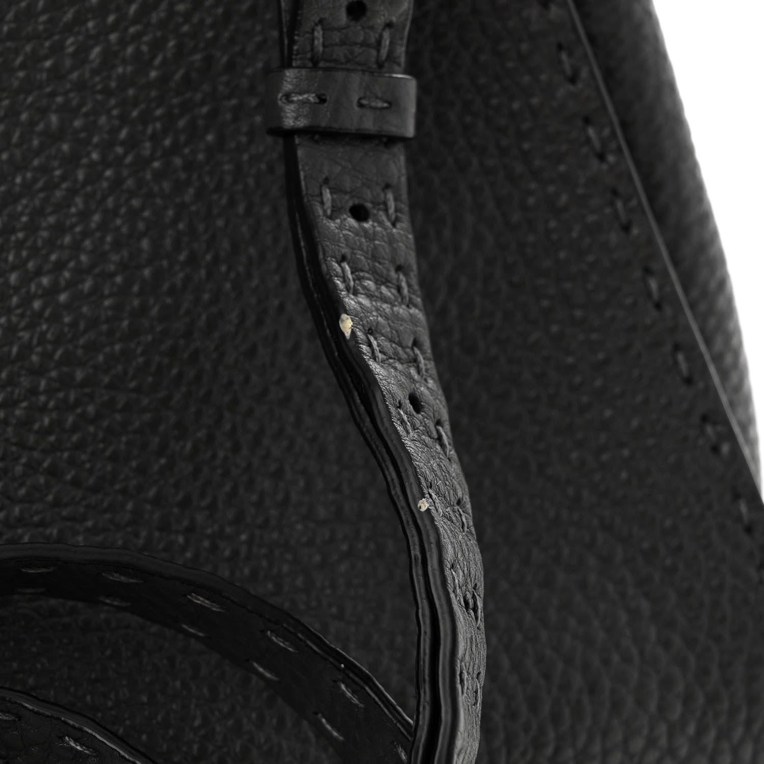 Fendi Cuoio Romano Selleria Bi-Color Mini Peekaboo Iconic Satchel Asfalto Latte 10 of 11
