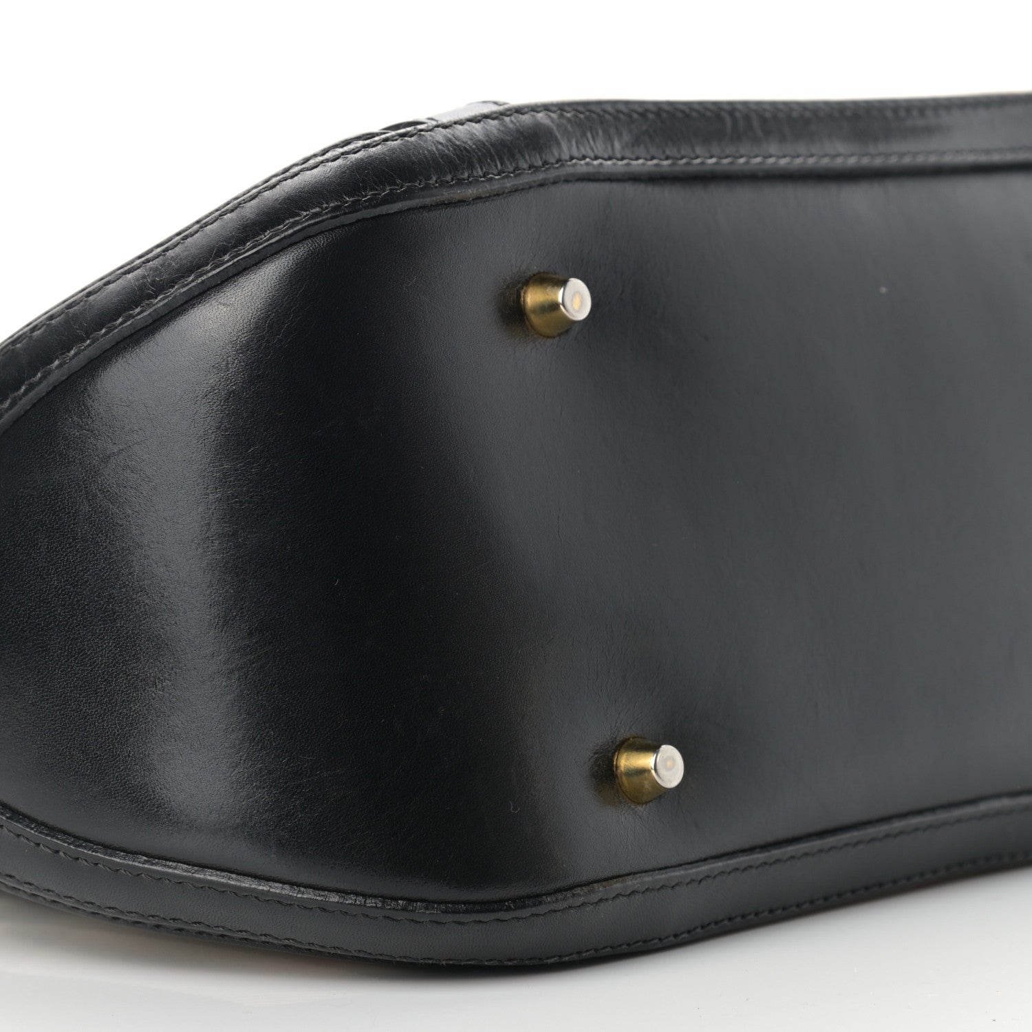Burberry Bridle Calfskin House Check Small Orchard Bowling Bag Black 9 of 11