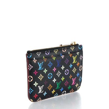 Louis Vuitton Monogram Multicolor Key Pouch Black Grenade 3 of 7