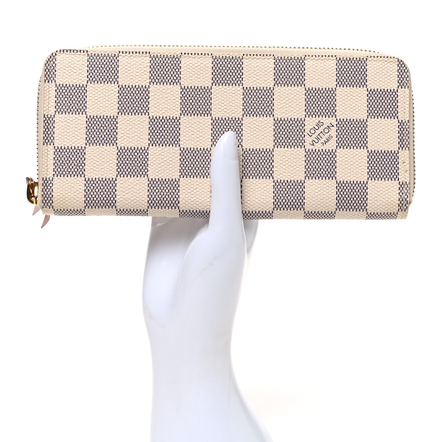 Damier Azur Clemence Wallet Rose Ballerine