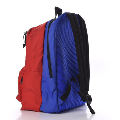Balenciaga Nylon Logo Embroidered Double Pack Backpack Red Blue 2 of 8