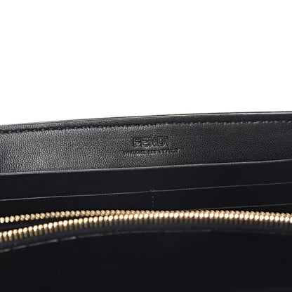 Fendi Nappa Matisse FF Embossed Continental Wallet On Chain Black 6 of 10