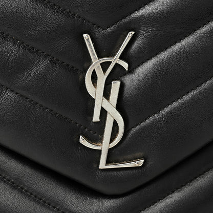 Saint Laurent Calfskin Y Quilted Monogram Medium Loulou Chain Satchel Black 8 of 12