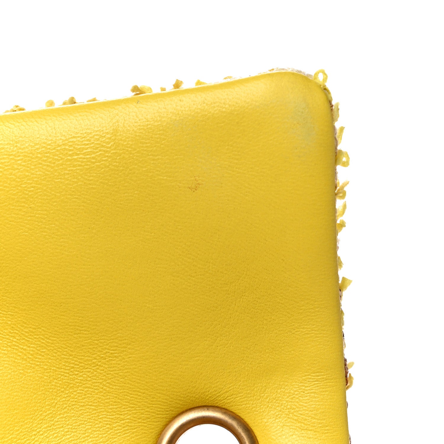 Chanel Tweed Quilted 2.55 Reissue Mini Flap Yellow 11 of 12