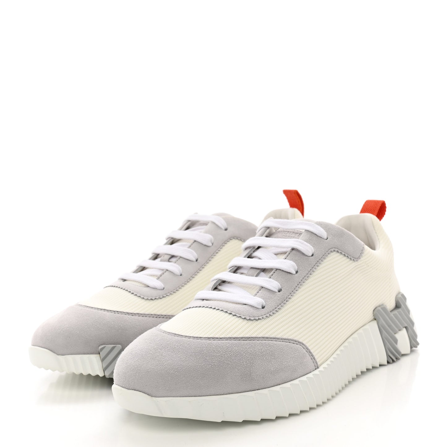 Technical Canvas Suede Goatskin Bouncing Sneakers 40 White Multicolor