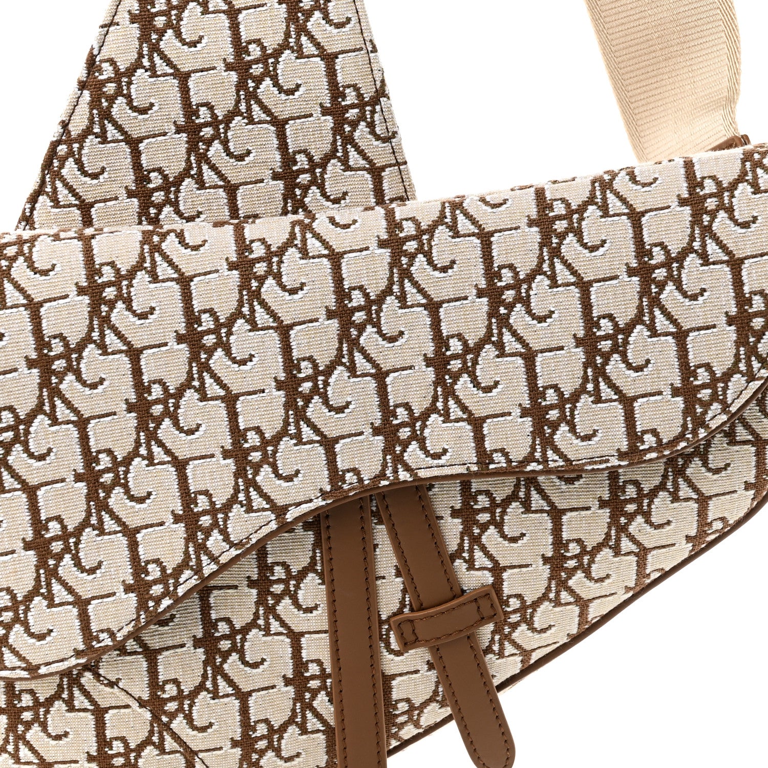 Christian Dior X CACTUS JACK Oblique Saddle Bag Coffee 7 of 9