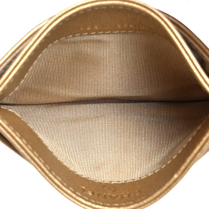 Chanel Metallic Lambskin Quilted Chanel 19 Card Holder Gold 5 of 9