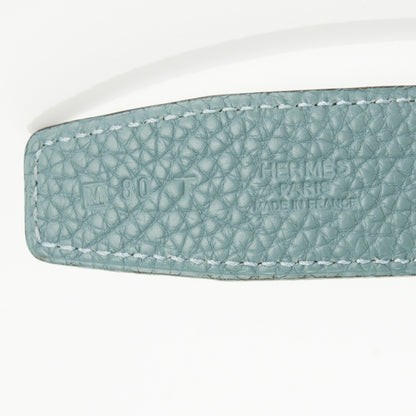 Hermes Box Togo 32mm H Belt 80 Black Ciel 5 of 11