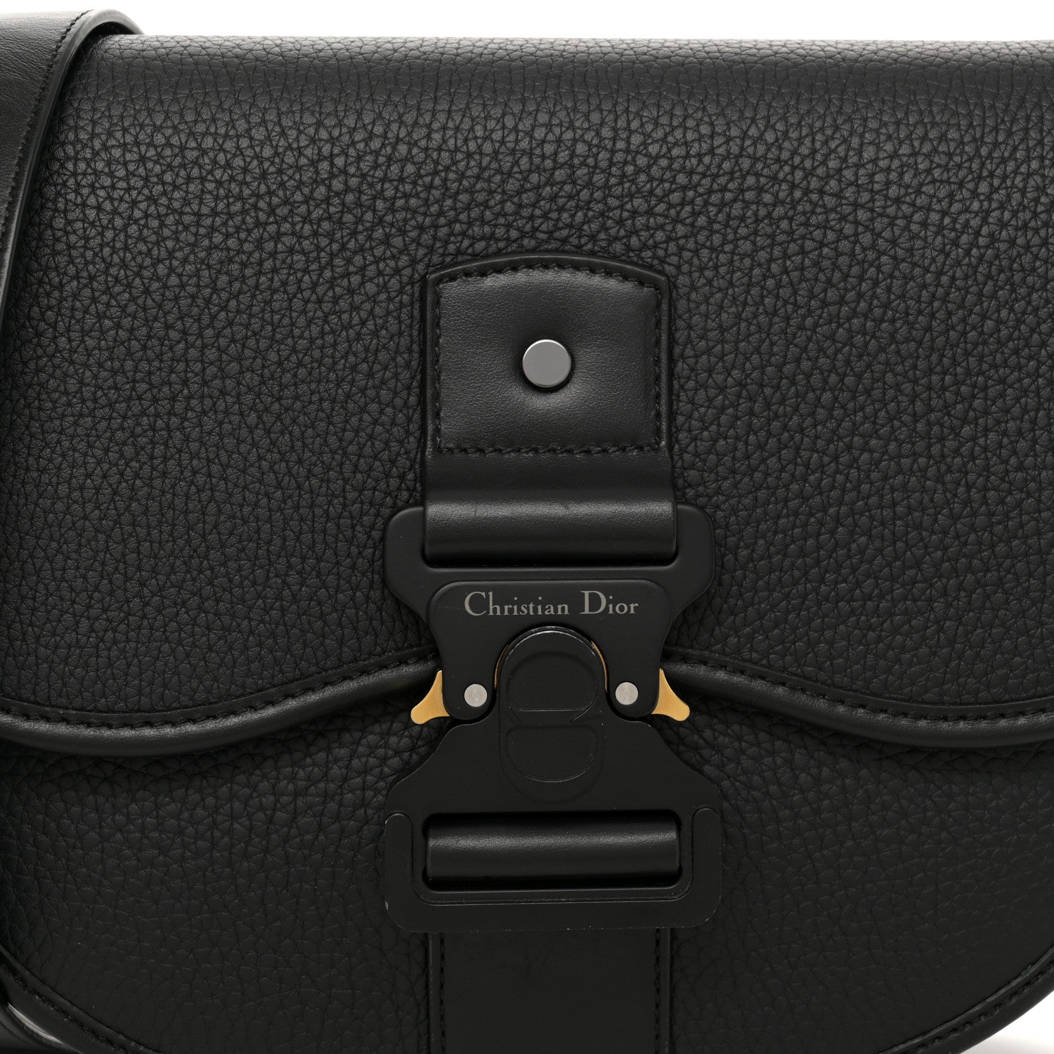 Christian Dior Grained Calfskin Gallop Bag With Strap Black 8 of 15