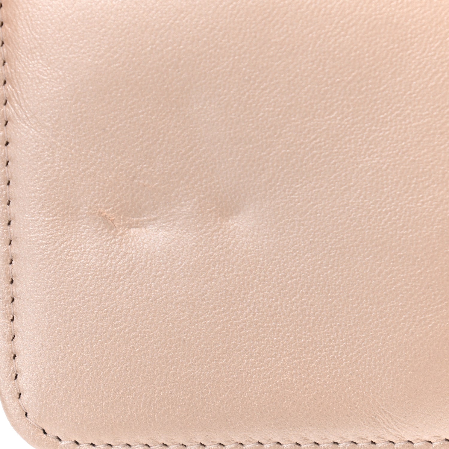 Chanel Iridescent Lambskin Quilted Pearl Wallet On Chain WOC Light Beige 12 of 13