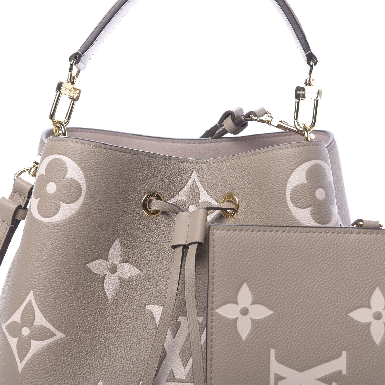 Louis Vuitton Empreinte Monogram Giant Neonoe MM Tourterelle Creme 9 of 11