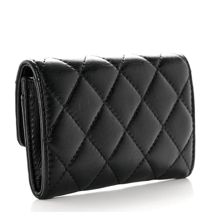 Chanel Lambskin Quilted Flap Card Holder Black 3 of 10