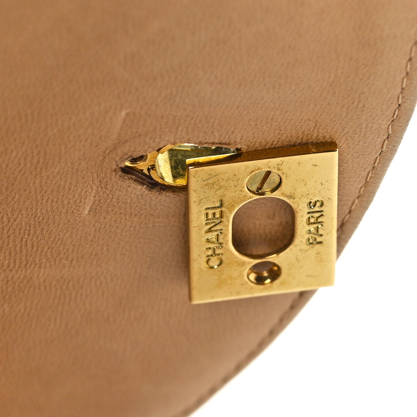 Lambskin Quilted Backpack Beige