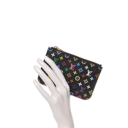 Louis Vuitton Monogram Multicolor Key Pouch Black Grenade 2 of 7