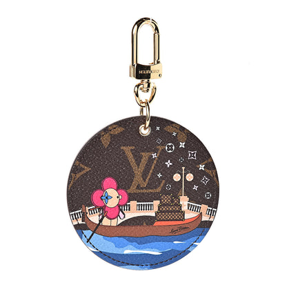 Louis Vuitton Monogram 2019 Christmas Animation Venice Bag Charm Key Ring Blue 1 of 4