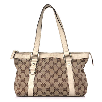Gucci Monogram Small Abbey Tote Off White 1 of 41