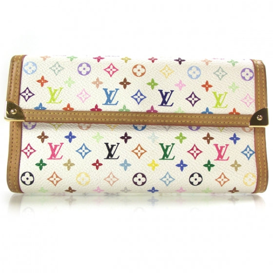 Louis Vuitton Monogram Multicolor Porte Tresor International Wallet White 1 of 8