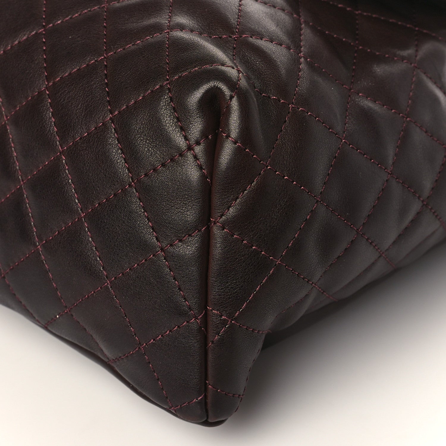 Chanel Lambskin Quilted Drawstring Backpack Brown 9 of 9