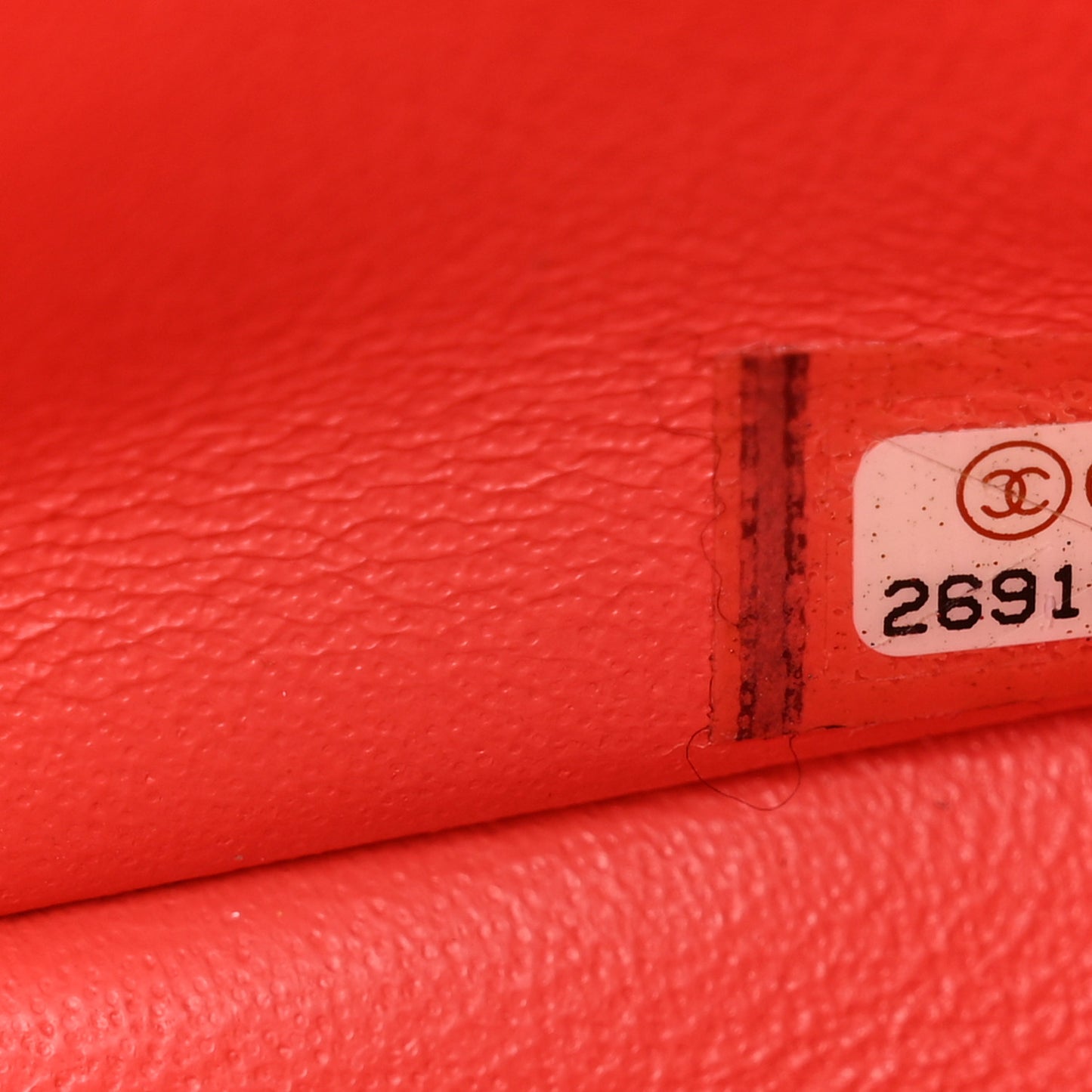 Lambskin Chevron Quilted Mini Square Flap Coral