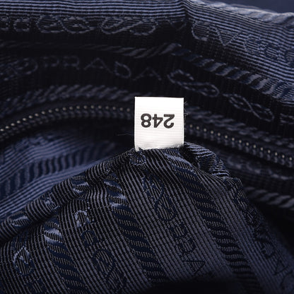 Prada Nylon Vela Saffiano Medium Cinch Backpack Baltico 6 of 7