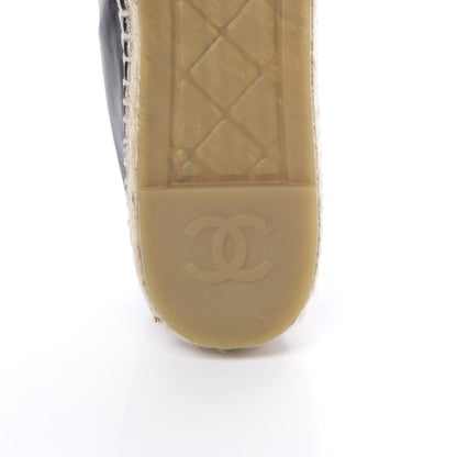 Chanel Lambskin CC Espadrilles 40 Black 8 of 10