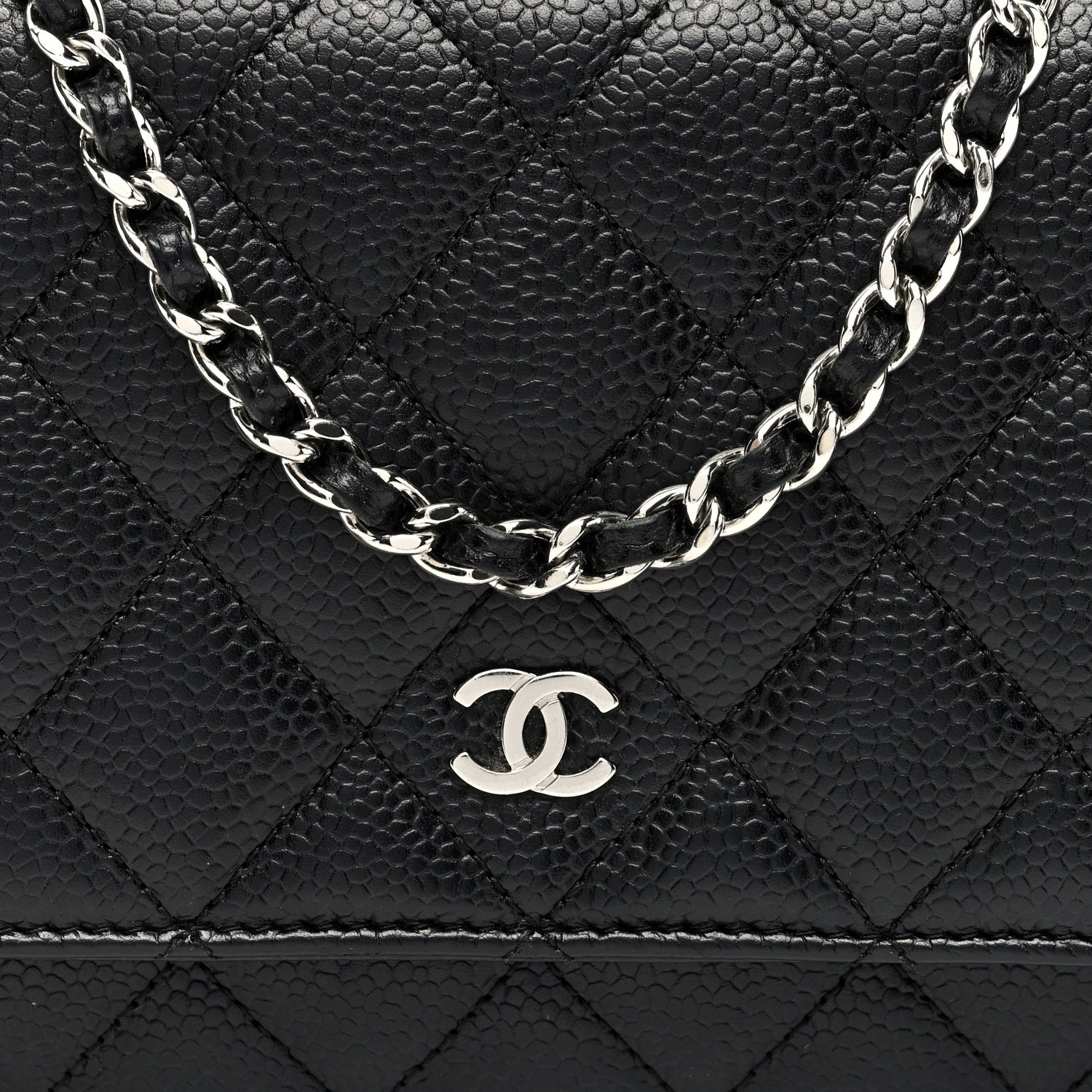 Chanel Caviar Quilted Wallet On Chain WOC Black 8 of 10