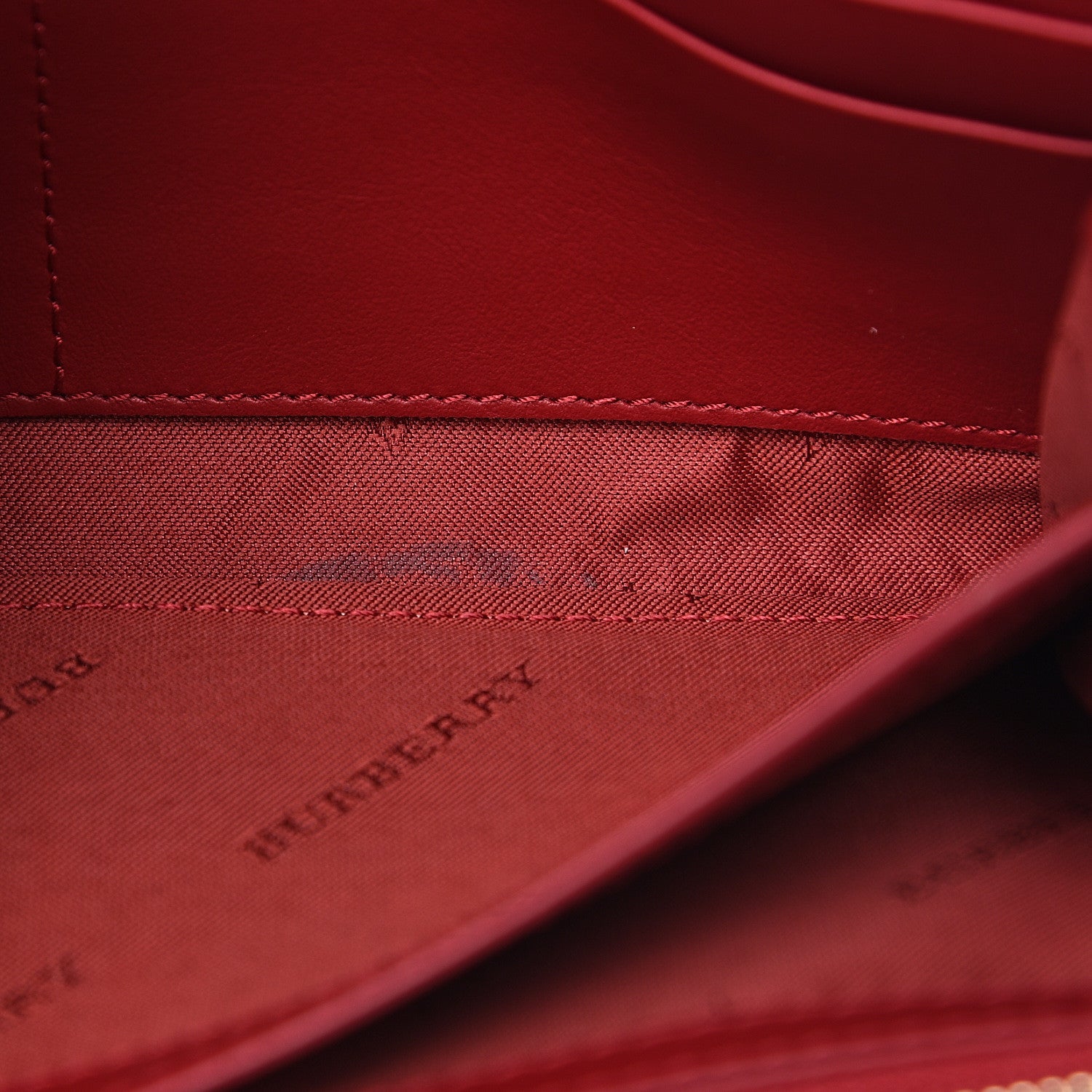Burberry Calfskin House Check Continental Wallet Red 9 of 9