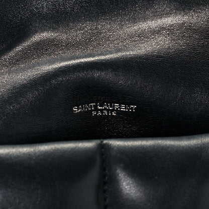 Saint Laurent Lambskin Quilted Small Loulou Puffer Monogram Chain Satchel Black 6 of 11