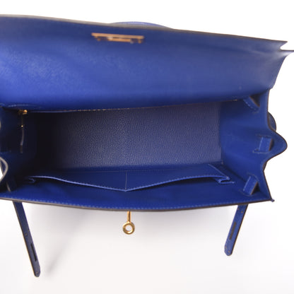 Hermes Epsom Kelly Sellier 28 Bleu Electrique 8 of 33