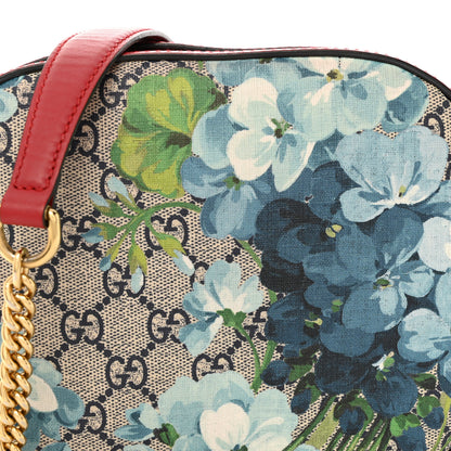 Gucci GG Supreme Monogram Blooms Mini Chain Shoulder Bag Beige Blue Navy Hibiscus Red 8 of 10