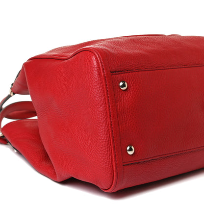 Gucci Pebbled Calfskin Medium Soho Shoulder Bag Red 13 of 21
