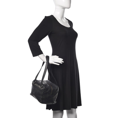 Chanel Caviar Square Stitched Bowler Black 2 of 11