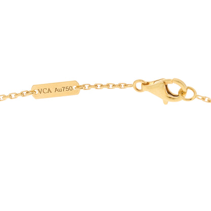Van Cleef & Arpels 18K Yellow Gold Black Onyx Vintage Alhambra Pendant Necklace 5 of 5